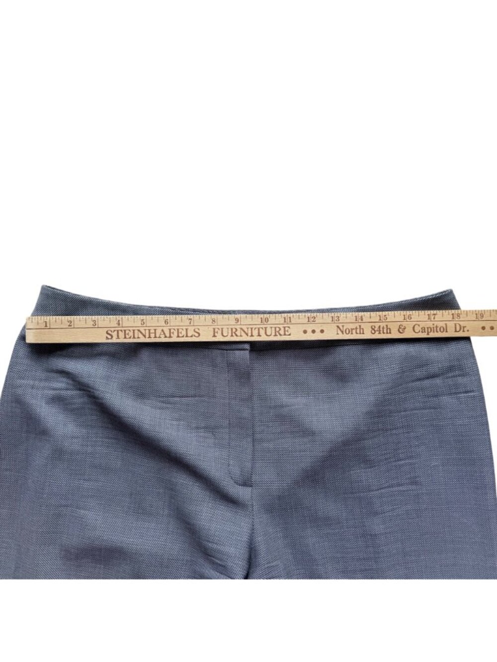 Lafayette 148 New York Women's Dress Pants Sz 14 Gray Virgin Wool Blend Office - Picture 5 of 9